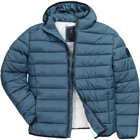 JP1880 Quilted Hooded Jacket Deep Blue - Didelės vyriškos striukės - Didelės vyriškos striukės
