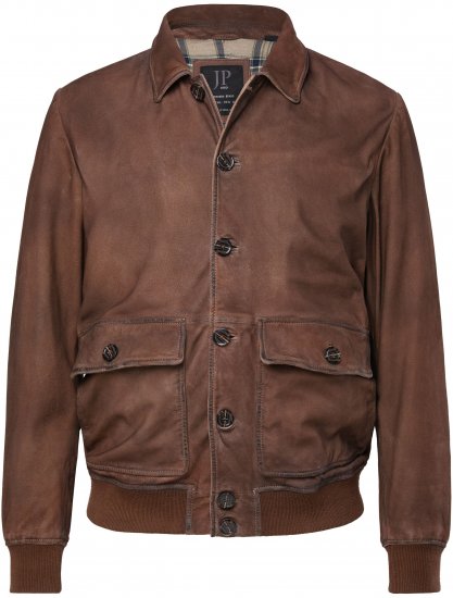 JP1880 Finest Goat Suede Leather Blouson Tobacco Brown - Didelės vyriškos striukės - Didelės vyriškos striukės