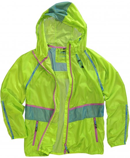 Ulla Popken Neon Rain Jacket Activewear Safety Yellow - Striukės - 