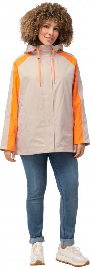 Ulla Popken HYPRAR Color Black Water Repellent Jacket Dark Putty - Striukės - 