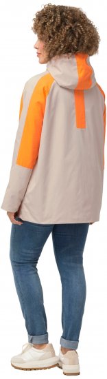 Ulla Popken HYPRAR Color Black Water Repellent Jacket Dark Putty - Striukės - 