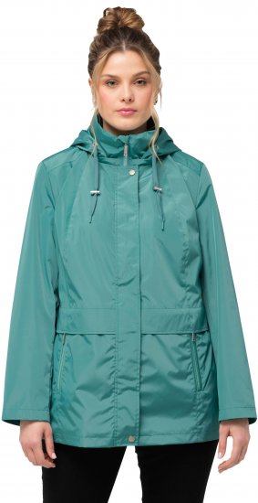 Ulla Popken HYPRAR Water-Repellent Windbreaker Soft Turquoise - Striukės - 