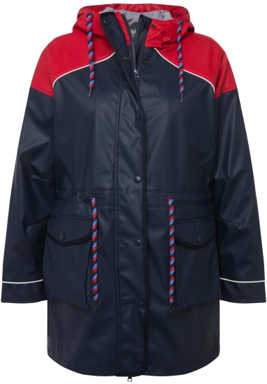 Ulla Popken HYPRAR Colorblock Triple Function Frisian Jacket Navy - Striukės - 