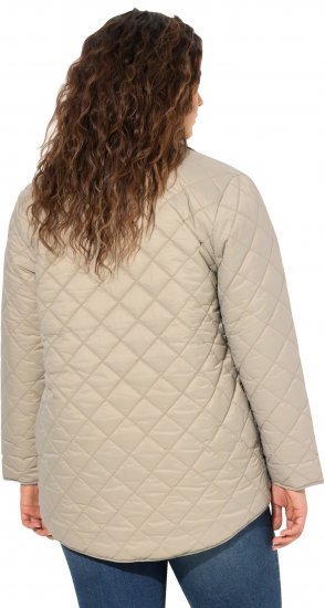 Ulla Popken Quilted Water Repellent Shirt Jacket Medium Grey - Striukės - 