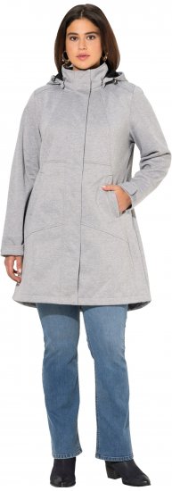 Ulla Popken HYPRAR Melange Softshell Jacket Grey Melange - Striukės - 