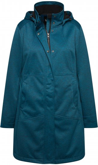 Ulla Popken HYPRAR Melange Softshell Jacket Grey Blue - Striukės - 