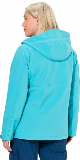 Ulla Popken Softshell Contrast Color Jacket Turquoise - Striukės - 