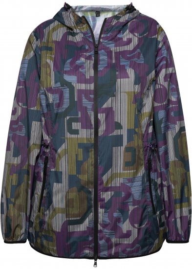 Ulla Popken Abstract Print Lightweight Rain Jacket Mixed Colors - Striukės - 