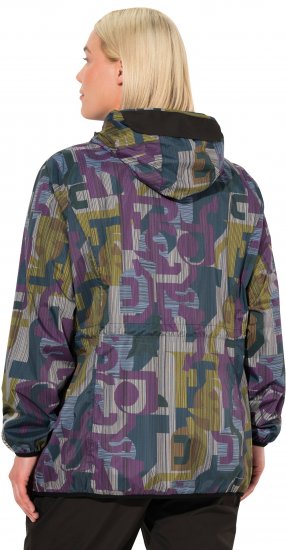 Ulla Popken Abstract Print Lightweight Rain Jacket Mixed Colors - Striukės - 