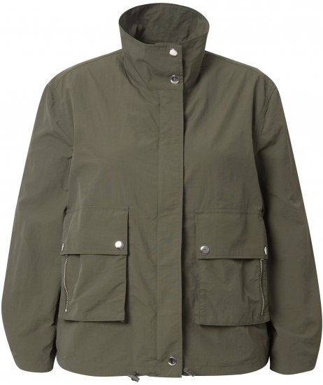 Ulla Popken Cargo Style Elastic Hem Jacket Olive Grey - Striukės - 