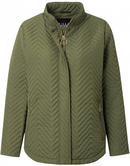 Ulla Popken Zigzag Quilted Jacket Loden Green - Striukės - 