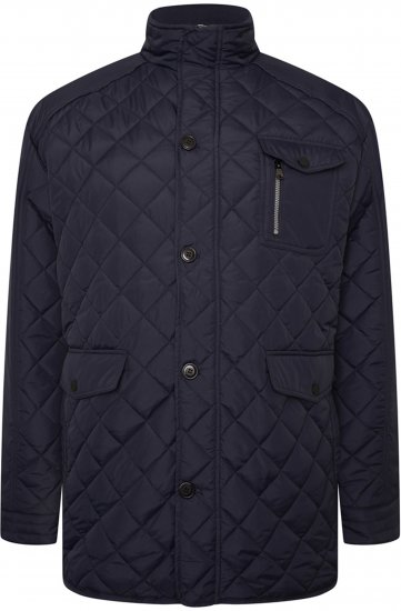 Kam Jeans KV139 Heritage Quilted Parka Jacket Navy - Didelės vyriškos striukės - Didelės vyriškos striukės
