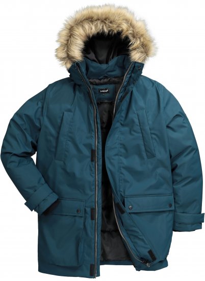 Men Plus Parka With Fur Hood Dark Green - Didelės vyriškos striukės - Didelės vyriškos striukės