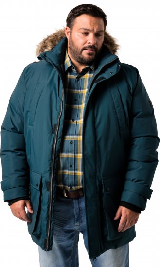 Men Plus Parka With Fur Hood Dark Green - Didelės vyriškos striukės - Didelės vyriškos striukės