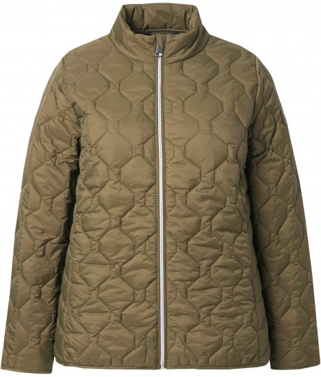 Ulla Popken HYPRAR Lightweight Quilted Water-Repellent Jacket Olive - Striukės - 