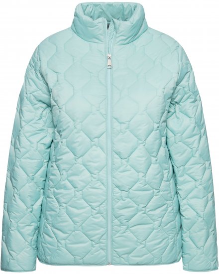 Ulla Popken HYPRAR Lightweight Quilted Water-Repellent Jacket Ice Blue - Striukės - 
