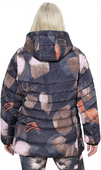 Ulla Popken HYPRAR Water-Repellent Allover Print Jacket Black - Striukės - 