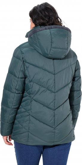 Ulla Popken HYPRAR Reflective Detail Quilted Jacket Dark Green - Striukės - 