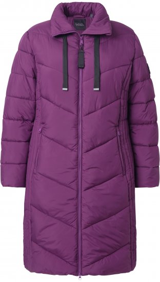 Ulla Popken HYPRAR Longline Water Repellent Jacket Plum - Striukės - 