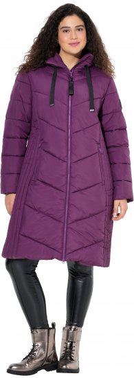 Ulla Popken HYPRAR Longline Water Repellent Jacket Plum - Striukės - 