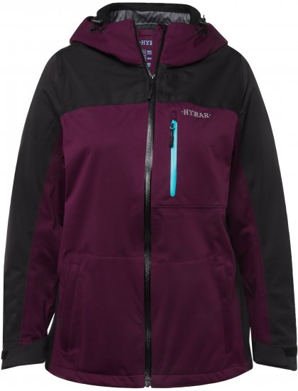 Ulla Popken HYPRAR Lightweight Triple Function Jacket Dark Berry - Striukės - 