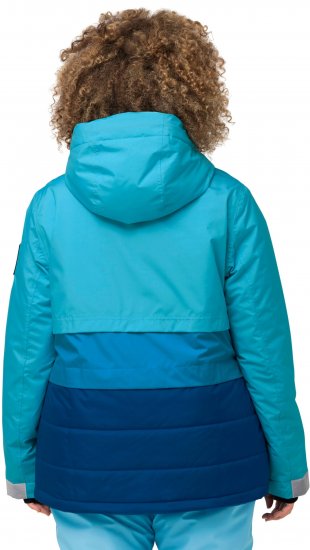Ulla Popken HYPRAR Colorblock Fully Lined Ski Jacket Bright Turquoise - Striukės - 