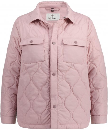 Ulla Popken Wavy Quilted Fully Lined Lightweight Jacket Old Pink - Striukės - 