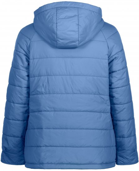 Ulla Popken Reversible Butterfly Print Fully Lined Quilted Jacket Blue Denim - Striukės - 