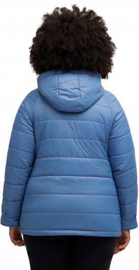 Ulla Popken Reversible Butterfly Print Fully Lined Quilted Jacket Blue Denim - Striukės - 