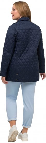 Ulla Popken Quilted Jacket with Plaid Lining Navy - Striukės - 