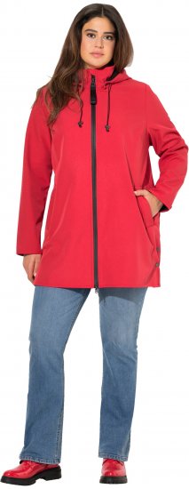 Ulla Popken HYPRAR Softshell Fleece-Lined Jacket Salsa Red - Striukės - 