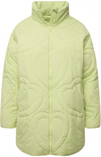 Ulla Popken HYPRAR Heart Quilted Jacket Light Sage - Striukės - 