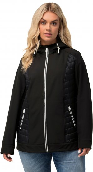 Ulla Popken Hyprar Quilt Mix Jacket Black - Striukės - 