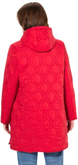 Ulla Popken HYPRAR Quilted Water-Repellent Jacket Red Salsa - Striukės - 