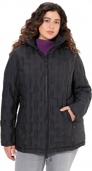 Ulla Popken HYPRAR Channel Quilted Jacket Black - Striukės - 
