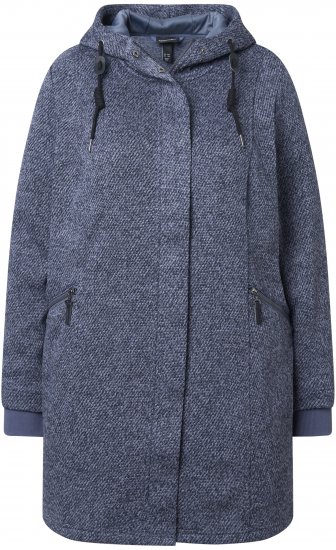Ulla Popken Knit Fleece-Lined Jacket Navy - Striukės - 