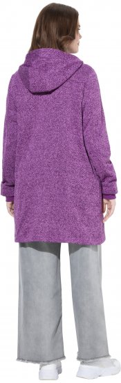 Ulla Popken Knit Fleece-Lined Jacket Purple - Striukės - 