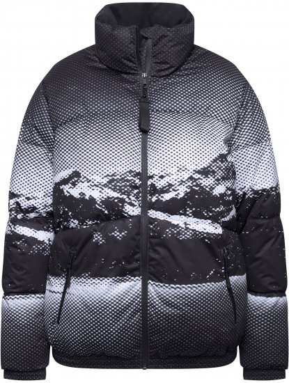 Ulla Popken HYPRAR Mountain Scene Performance Puffer Jacket Black - Striukės - 