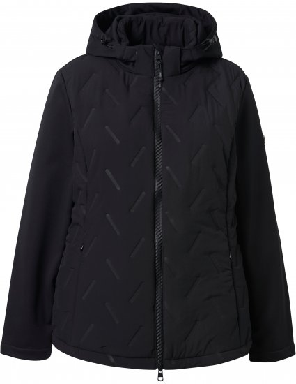 Ulla Popken Triple Function Laser Quilted Softshell Jacket Black - Striukės - 