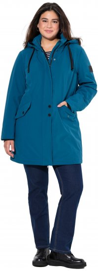 Ulla Popken HYPRAR Long Softshell Jacket Ocean Blue - Striukės - 
