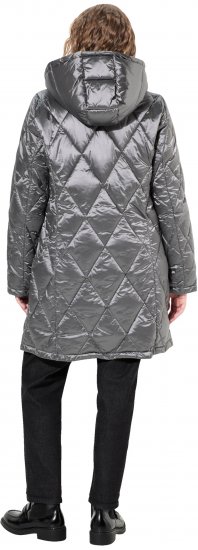 Ulla Popken HYPRAR Diamond Quilted Jacket Silver - Striukės - 