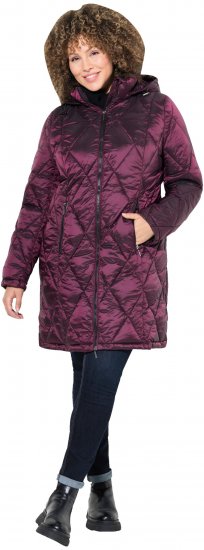 Ulla Popken HYPRAR Diamond Quilted Jacket Carmine Red - Striukės - 