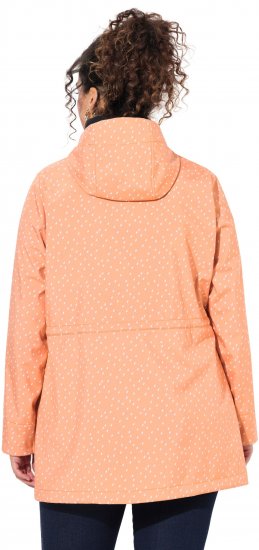 Ulla Popken Raindrop Print Longline Waterproof Jacket Mandarin - Striukės - 