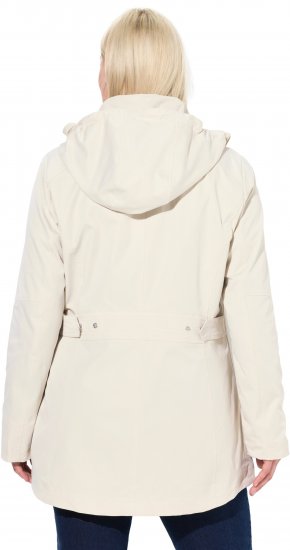 Ulla Popken Long Triple Function Softshell Jacket Natural White - Striukės - 