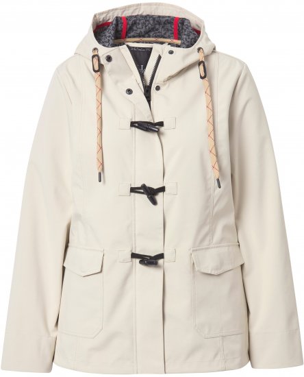 Ulla Popken HYPRAR Toggle Button Microfleece Lined Jacket Light Champagne - Striukės - 