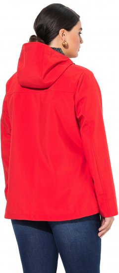 Ulla Popken HYPRAR Toggle Button Microfleece Lined Jacket Salsa Red - Striukės - 