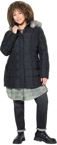 Ulla Popken HYPRAR Quilted Jacket Black - Striukės - 