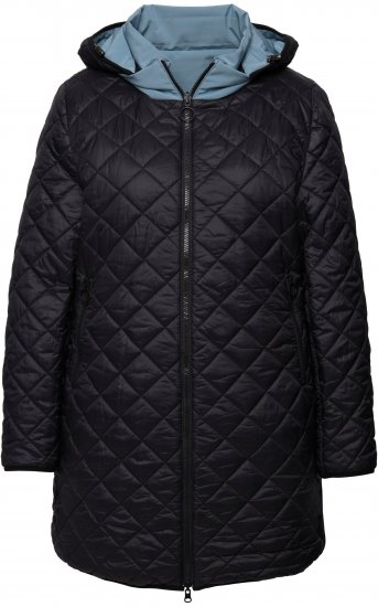 Ulla Popken HYPRAR Reversible Quilted Jacket Grey Blue - Striukės - 