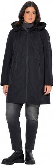 Ulla Popken HYPRAR Waterproof Jacket Black - Striukės - 