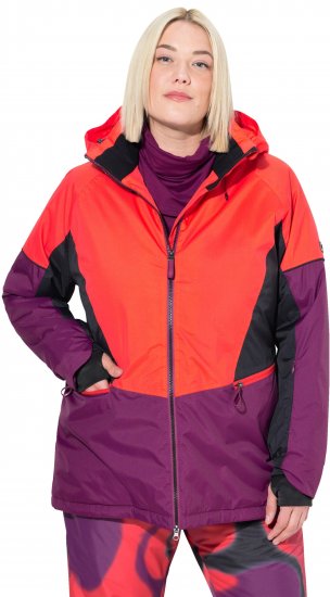 Ulla Popken HYPRAR Performance Colorblock Ski Jacket Coral - Striukės - 